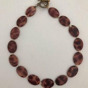 Tortoiseshell Necklace with tiny pears between